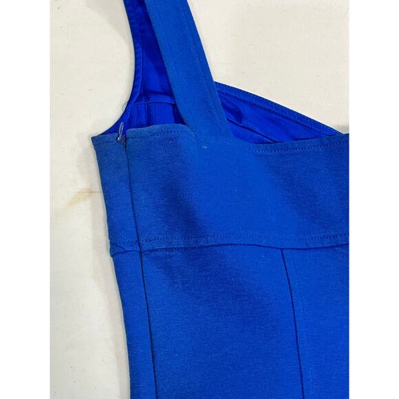 Diane von Furstenburg DVF Heron Cobalt Blue Body-con Sleeveless Dress USA Sz 6 - Picture 10 of 11